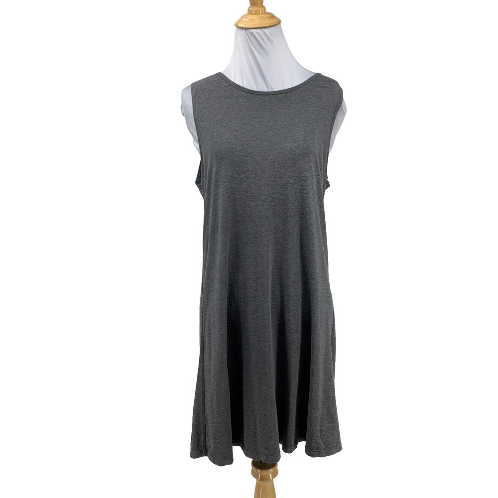 Tasc Tank Dress Womens L Large Gray Heather Organic Blend Sleeveless Performance